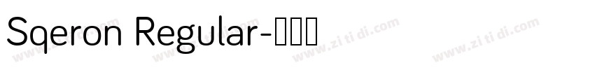 Sqeron Regular字体转换